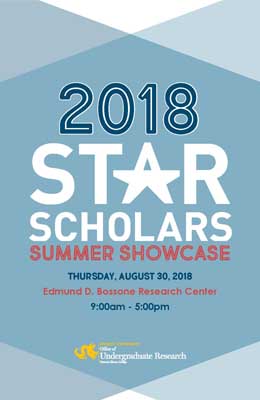 2018 STAR Scholars Summer Showcase Abstract Booklet